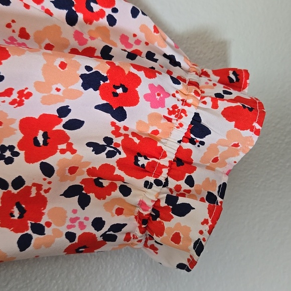 Croft & Barrow Red Floral Long Sleeve Top Size XL - Picture 5 of 9